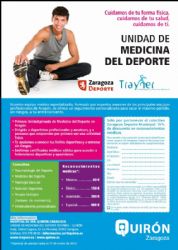 Ampliar foto: Zaragoza Deporte y Quir�n Zaragoza te ofrecen un 15% de descuento en tu reconocimiento m�dico deportivo