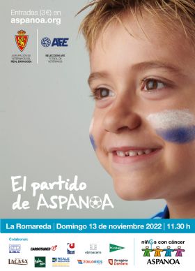 Partido benéfico ASPANOA 2022: Leyendas Real Zaragoza - Selección AFE Veteranos