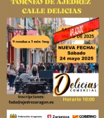 ¡¡ APLAZADO al 24 de mayo !! Torneo de Ajedrez al aire libre «Calle Delicias» 2025
