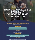 Talleres teórico-prácticos para usuarios de los cursillos municipales de tenis