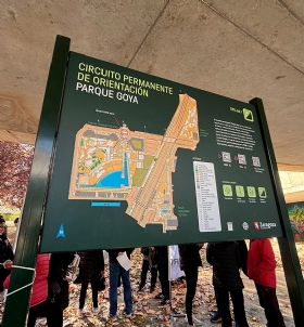 El Ayuntamiento de Zaragoza instala en Parque Goya el primer circuito permanente de orientación de la ciudad