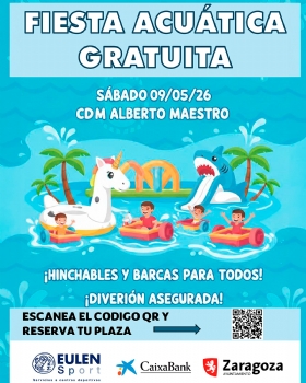 Fiesta acuática gratuita para niñ@s 2026