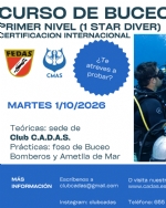 Curso de Buceo Primer Nivel (1 STAR DIVER)