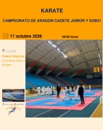 Campeonato de Aragón Cadete, Junior y Sub 21 de Kárate