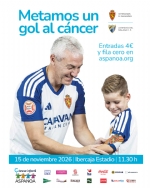 Partido benéfico ASPANOA 2026: Veteranos Real Zaragoza - Exfutbolistas Málaga CF