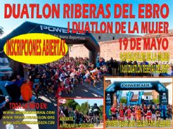 Inscripciones abiertas para el Duatlon Riberas del Ebro y el I Duatlon de la Mujer que se disputarán el 19 de mayo