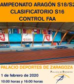 Campeonatos de Aragon Sub18/Sub20 + Clasificatorio Sub16 + Control F.A.A. de Atletismo en Pista Cubierta