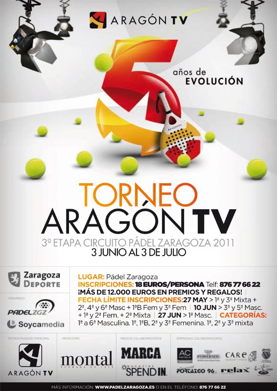 Torneo de Pádel ARAGON TV. Finales 1ª y 3ª Mixta + 2ª, 4ª y 6ª Masc. + 1ªB Fem. y 3ª Fem. y 1ª Fem.