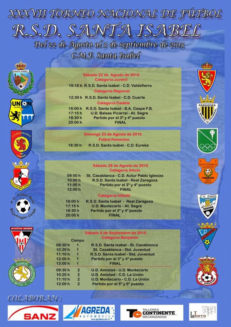 XXXVII Torneo Nacional de Fútbol «R. S. D. Santa Isabel». Categorías Infantil y Alevín
