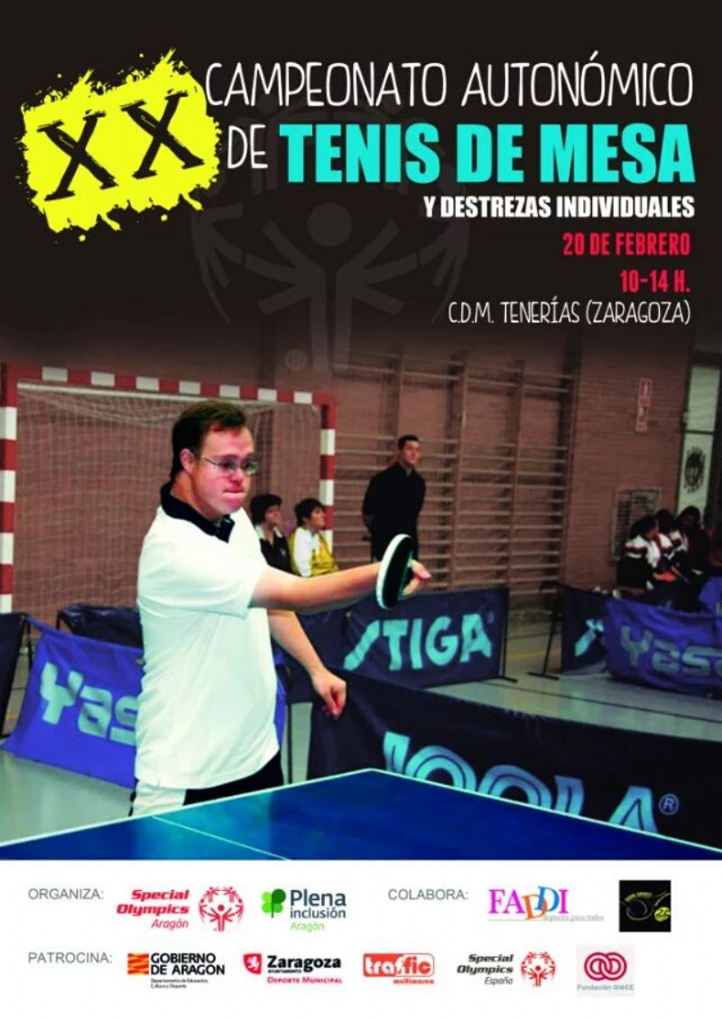XX campeonato de Aragón de Tenis de Mesa y Destrezas Individuales