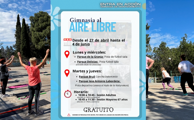 Actividad Física al Aire Libre, para adultos y seniors 2026