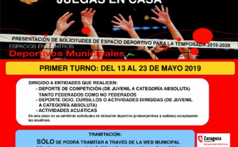Las entidades y clubes deportivos pueden reservar su espacio en las instalaciones municipales para la próxima temporada