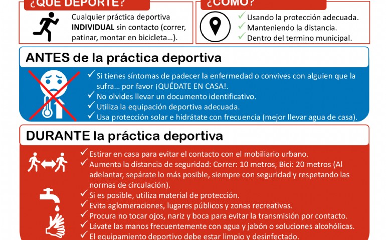 NORMAS y RECOMENDACIONES para hacer deporte en la calle