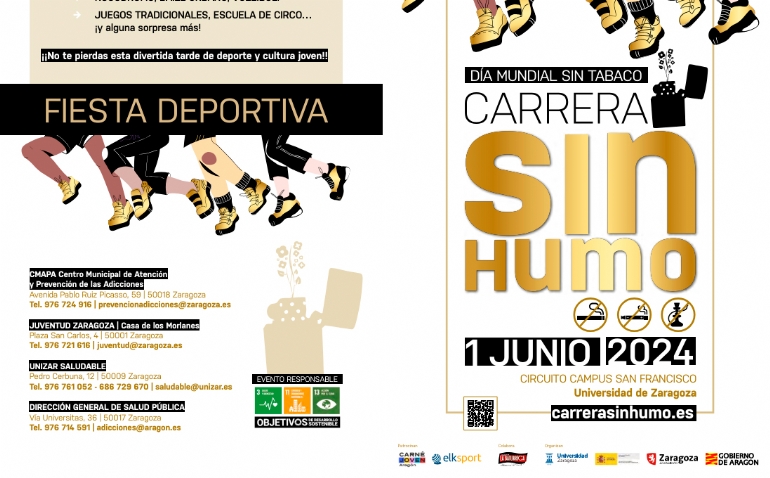 Zaragoza celebra el Día Mundial Sin Tabaco con la tradicional Carrera Sin Humo y actividades de concienciación