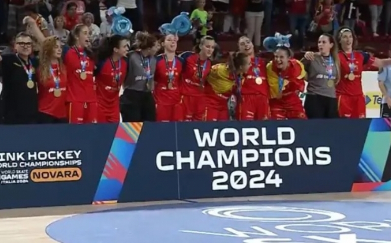 HOCKEY PATINES España gana su octavo mundial femenino dominando a Portugal