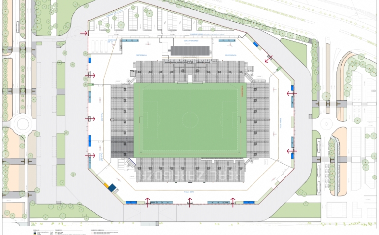 El pionero estadio modular tendrá cuatro graderíos independientes, 20.103 asientos y un área perimetral con servicios para el espectador