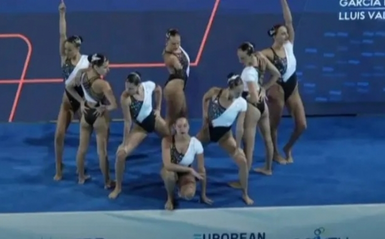Natación Artística. España gana el quinto oro en el Europeo en la rutina técnica equipos