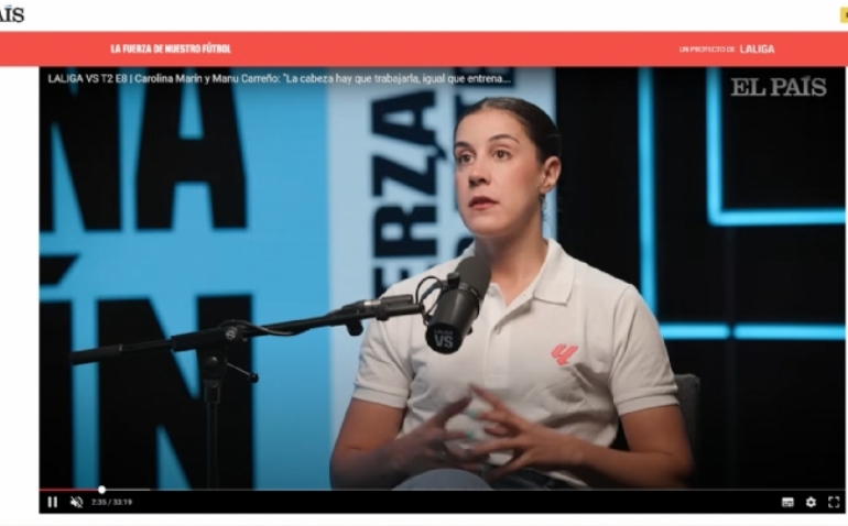 Carolina Marín: “En el gimnasio trabajamos piernas y brazos; pero esto de aquí, la cabeza, es lo que conecta todo. ¿Cómo no va a haber que entrenarla?”