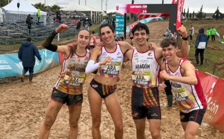 Aragón revalida el título de Campeón de España en el relevo mixto del Nacional de cross
