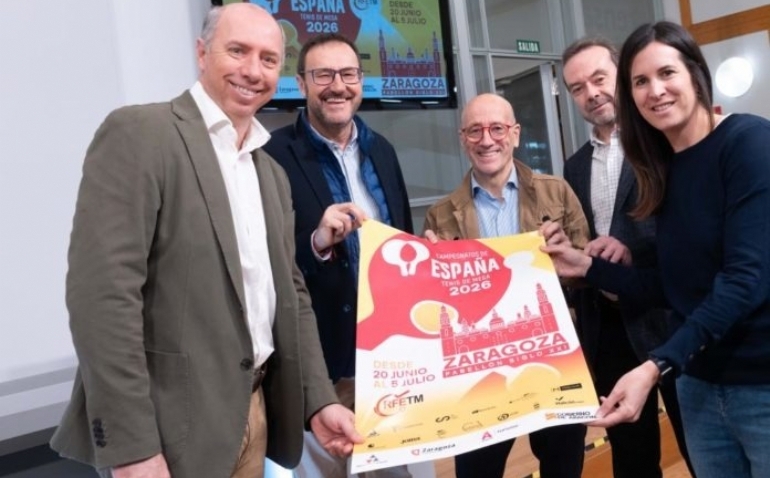 Zaragoza será sede del Campeonato de España de Tenis de Mesa 2026