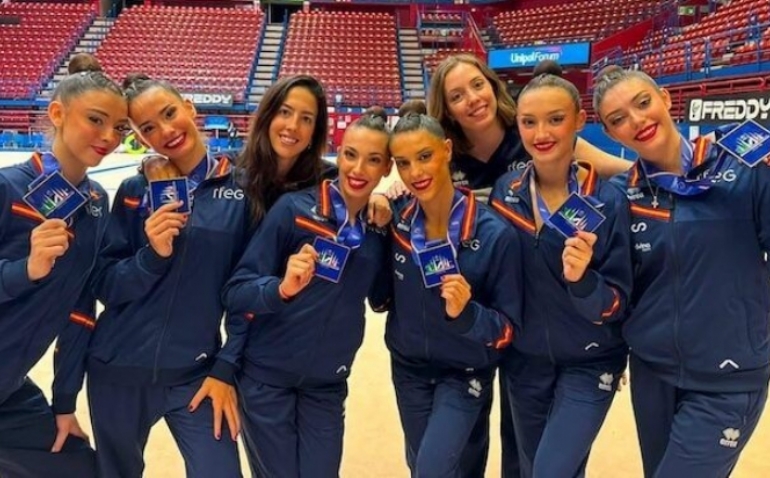 El conjunto español logró el oro en la final de cinco pelotas de la Copa del Mundo de Milán