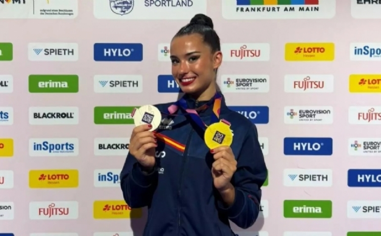 Inés Bergua, medalla de oro en el Mundial de Gimnasia Rítmica: “Solo nos falta el oro olímpico y en Los Ángeles vamos a luchar por él”