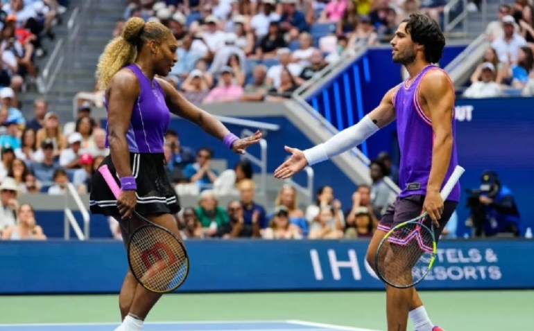 Alcaraz y Serena Williams se despiden del dobles mixto en el Abierto de Estados Unidos