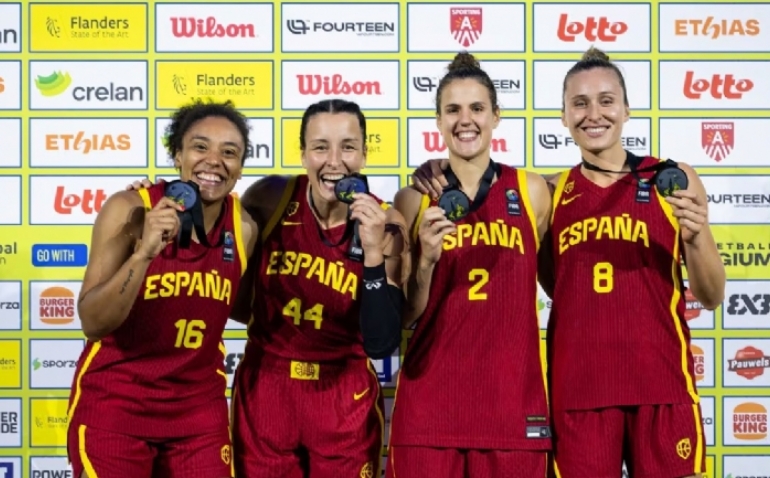 La selección española femenina 3x3, subcampeona de Europa