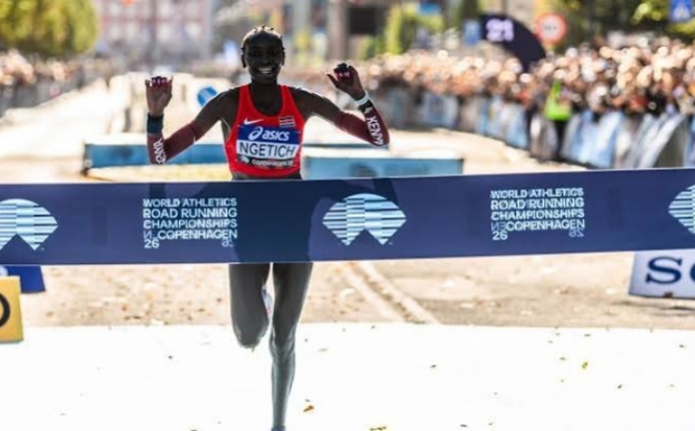 Agnes Ngetich bate el récord de mundo de medio maratón en carrera solo de mujeres