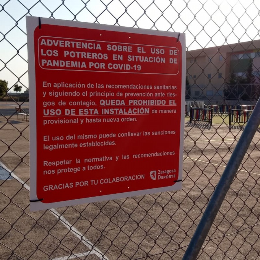 Zaragoza Deporte recuerda que sigue prohibido el uso de las Instalaciones Deportivas Elementales (potreros) y solicita reforzar la vigilancia
