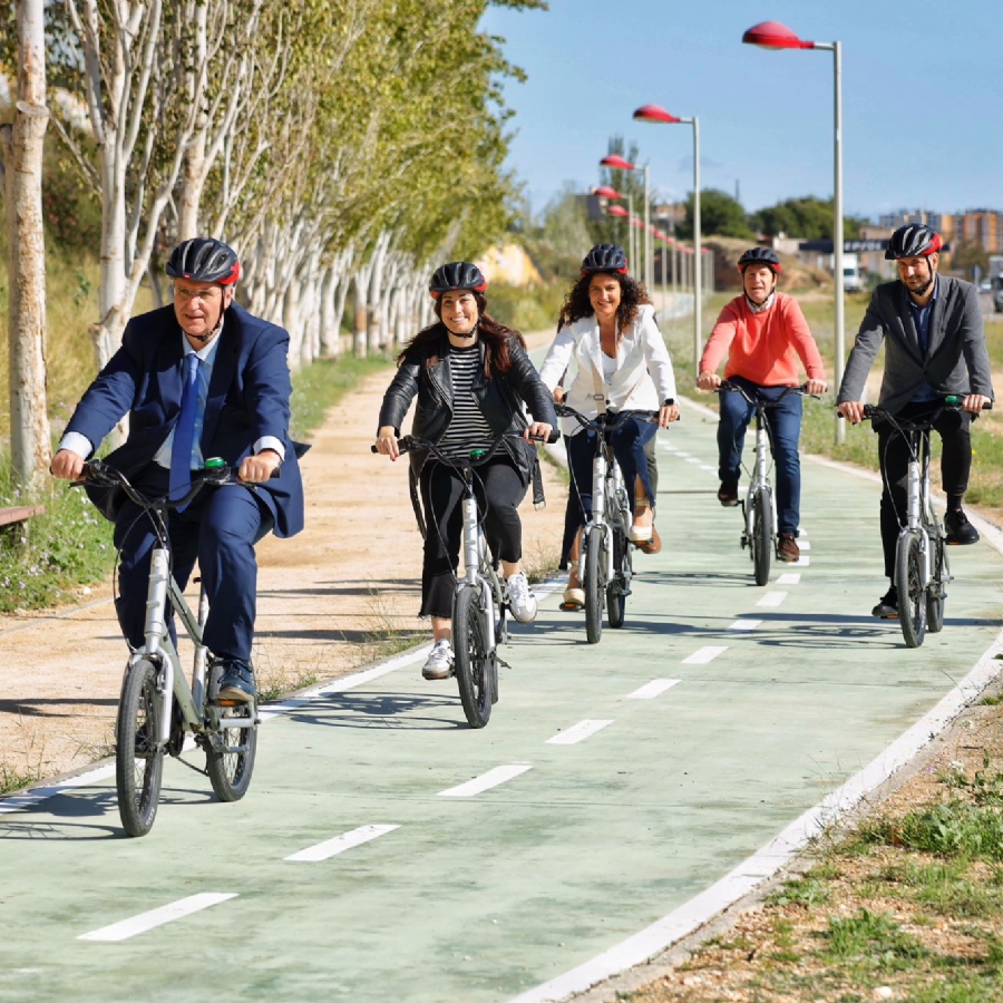 Abre el primer tramo del carril bici que conectará Zaragoza con Cuarte