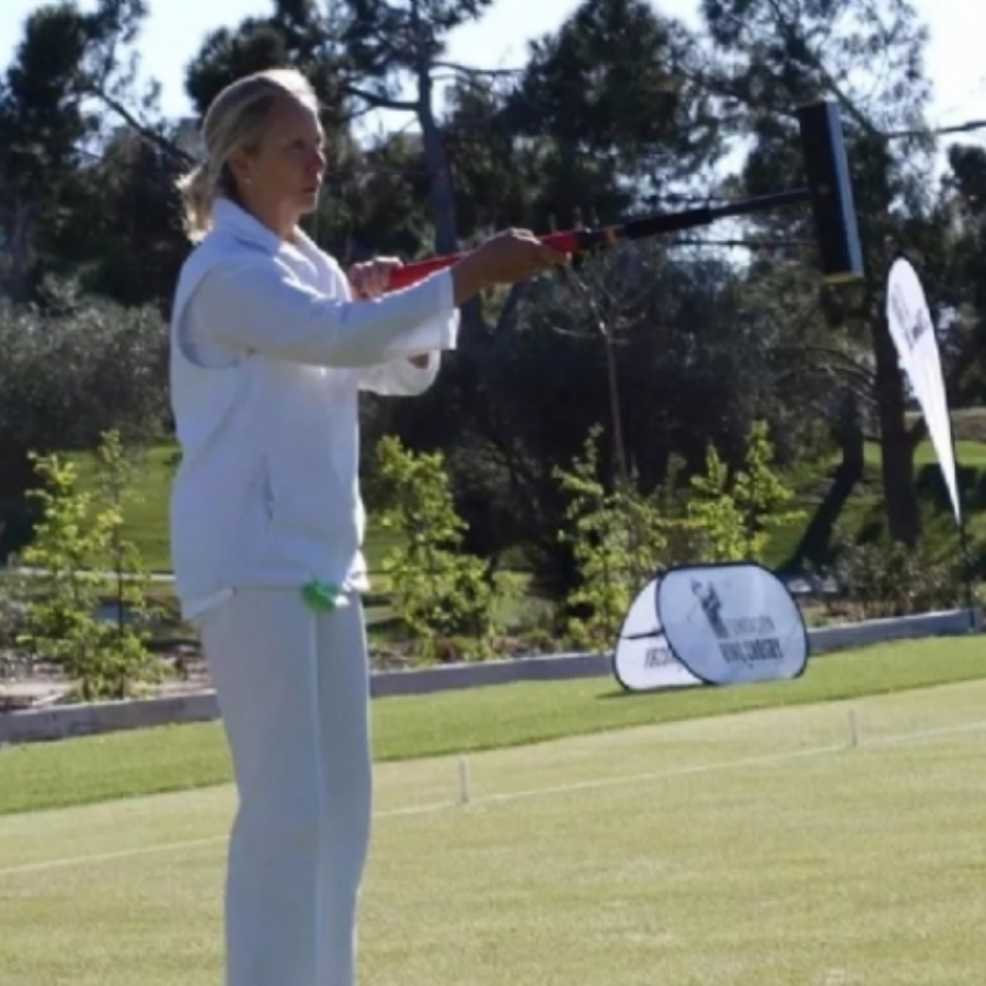 Carlota Escribano, la madrina del cróquet en Aragón