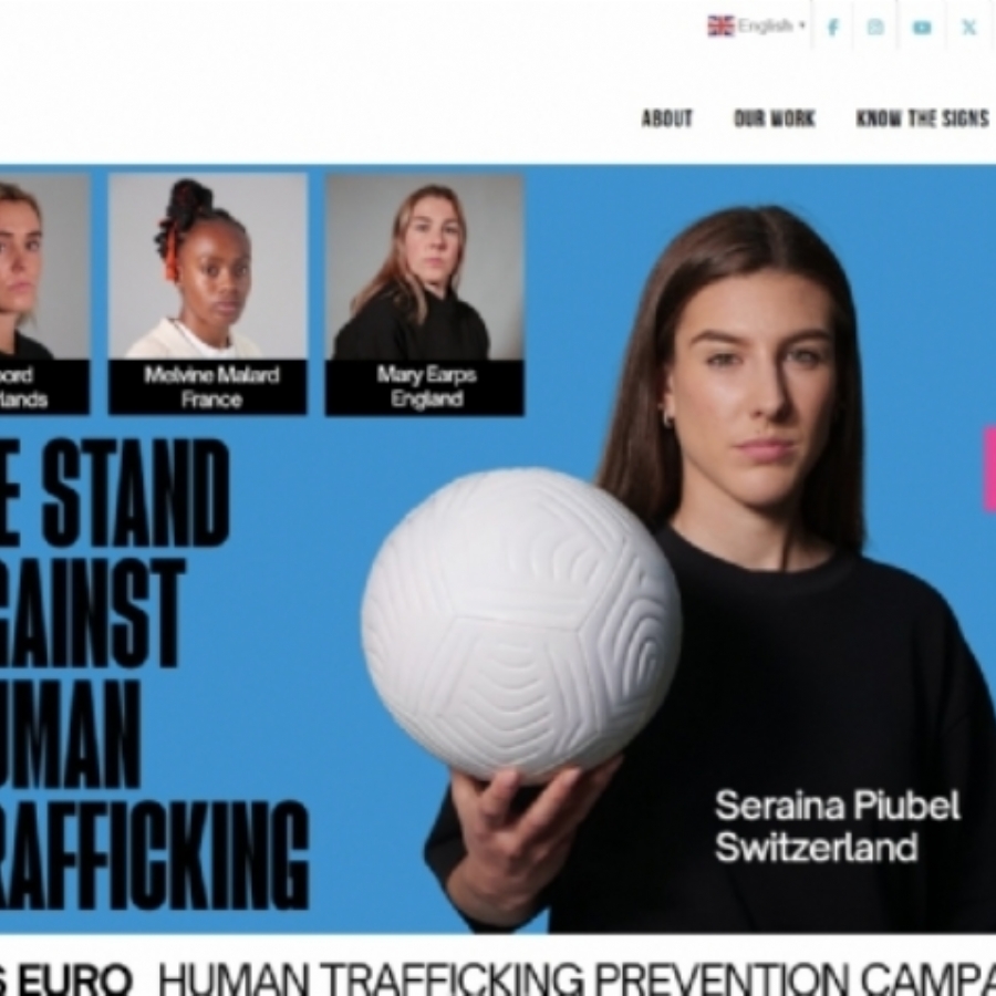 Las futbolistas se unen contra la trata de personas: 