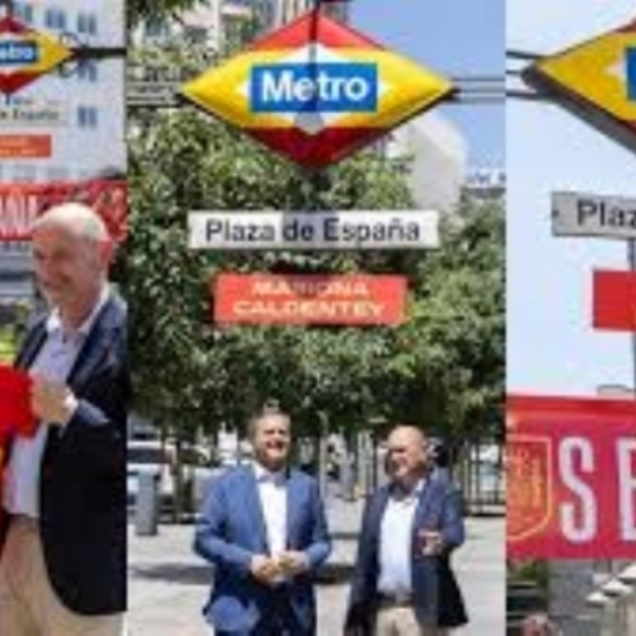 Metro añade los nombres de las capitanas a la estación de Plaza España como apoyo a la selección en la Eurocopa