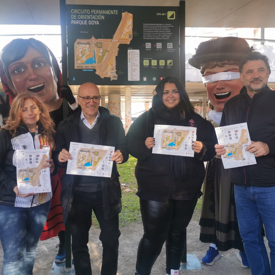 El Ayuntamiento de Zaragoza instala en Parque Goya el primer circuito permanente de orientación de la ciudad