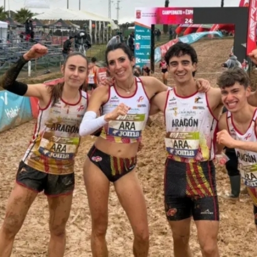 Aragón revalida el título de Campeón de España en el relevo mixto del Nacional de cross