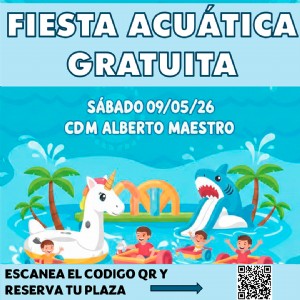 Fiesta acuática gratuita para niñ@s 2026