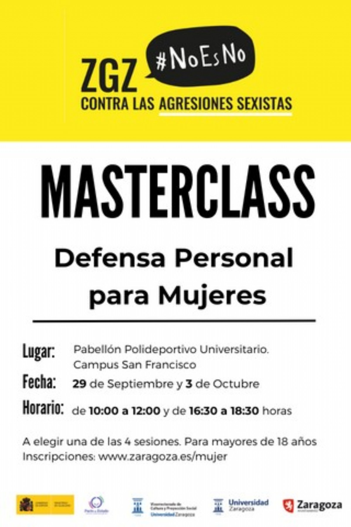 Master Class de defensa personal para mujeres