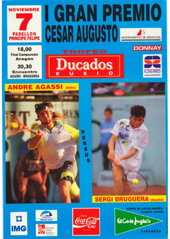 7 noviembre 1991 I GRAN PREMIO “CESARAUGUSTO”  AGASI-BRUGUERA DE TENIS