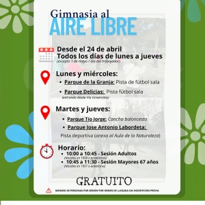 Actividad Física al Aire Libre, para adultos y seniors