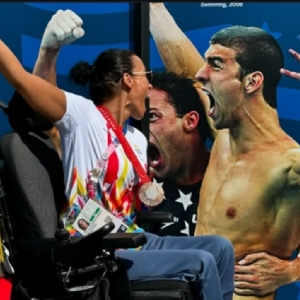 Teresa Perales Fernández y Michael Phelps Fuente Instagram @teresaperales