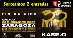 Sorteo de entradas para ver el concierto de Kase.O en el Pabellón «Príncipe Felipe» [20 diciembre 2025]