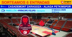 Sorteo de entradas para ver el Casademont Zaragoza - Aliaga Petkimspor [5 febrero 2026]