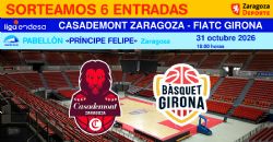 Sorteo de entradas para ver el Casademont Zaragoza - FIATC Girona [31 octubre 2026]