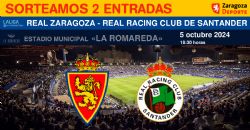 Sorteo de entradas para ver el Real Zaragoza - Real Racing Club de Santander [5 octubre 2024]